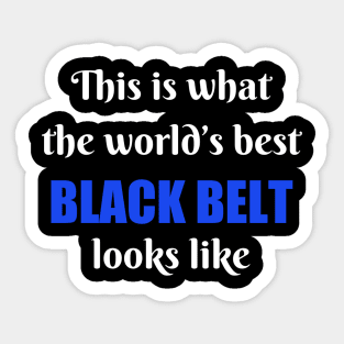 World's best black belt Sticker